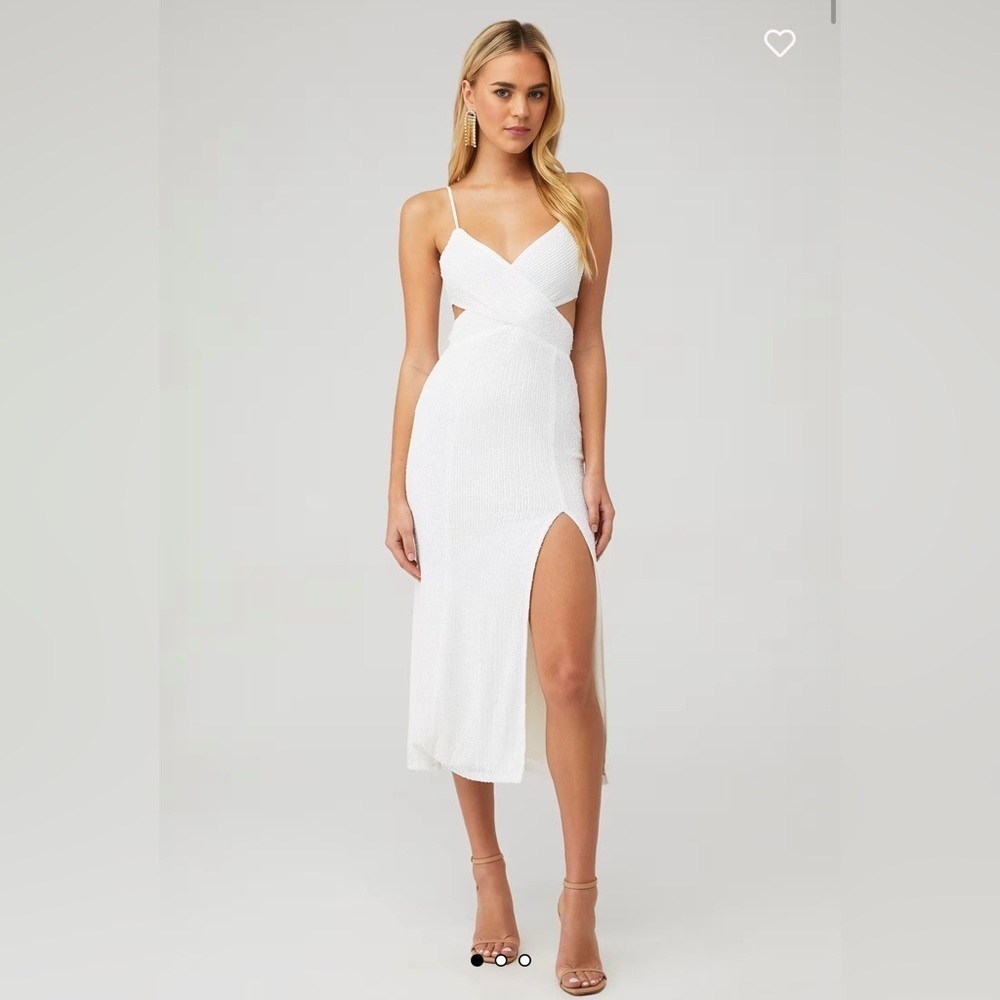 Saylor harmonie white sequin dress